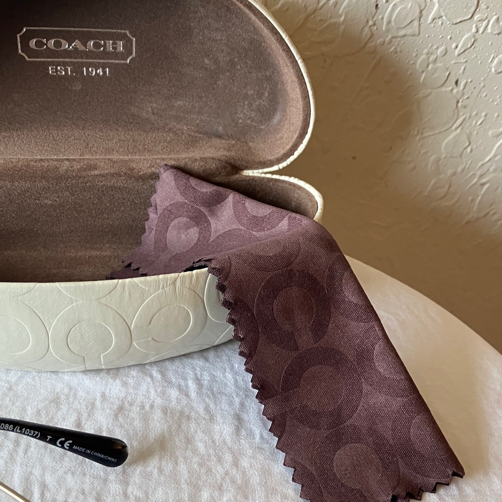 Coach: Light Gold (L1037) Sunglasses- Cat Eye Frame- Case & Cloth - Picture 3 of 16